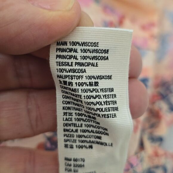 Free People Coral Hold On To Me Floral Printed Button Down Top Size M - Picture 11 of 11